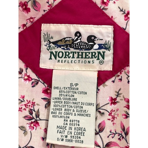 Northern Reflections Vintage Women’s Jacket S Hot Pink Hood Zip Snaps Pockets - Picture 16 of 16